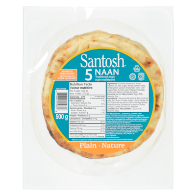 Santosh Naan Plain, 5-Pack