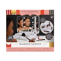 F.A.O Schwarz Girls Vanity Makeup Studio Low Profile 24pc with Diamond Pull 1 ea, $67.00/1ea