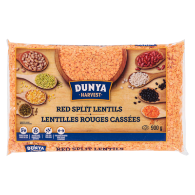 Dunya Harvest Red Split Lentils 900 g, $0.37/100g
