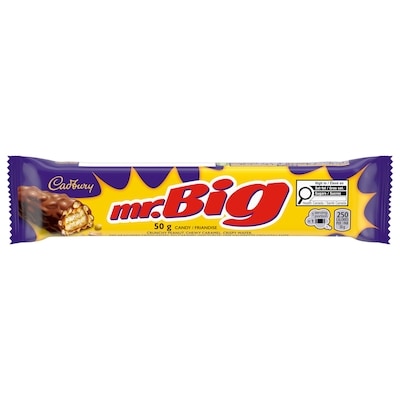 Cadbury MR. BIG Friandise à saveur de chocolat, enveloppée individuellement, gâterie sucrée 50 g, 4,38 $/100g