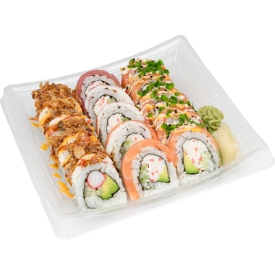 Zenshi Chef Sampler A#3 (Crunchy, Rainbow, Chili) 15pc (Available after 11am) 420 g, $3.81/100g