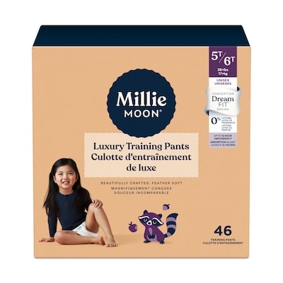 Millie Moon Culottes D’apprentissage De Luxe,Taille 5T-6T, 46 unités 46 ea, 0,70 $/1ch