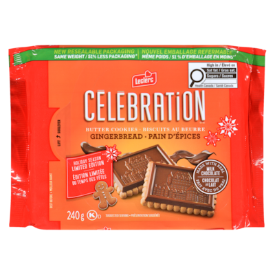 Leclerc Butter Cookies Gingerbread Holiday Season Limited Edition 240 g, $2.41/100g