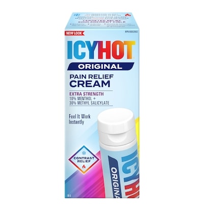 Icy Hot Original Pain Relief Cream, Methyl Salicylate 30%, Menthol 10% 85 g, $11.75/100g
