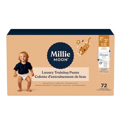 Millie Moon Luxury Training Pants, Size 2T-3T, 72 Count 72 ea, $0.42/1ea