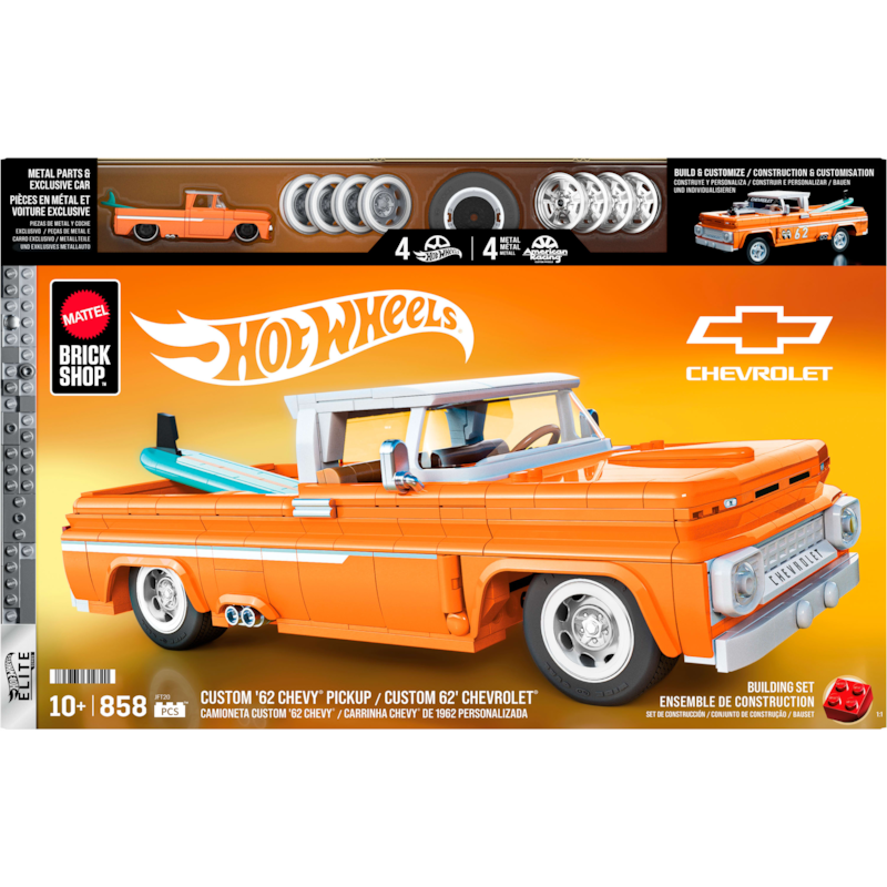 ミニカー Hot Wheels Custom '62 Chevy Pickup Hot Wheels Mattel Brick Shop Custom '62 Chevy Pickup - 1 ea