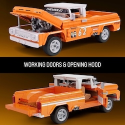 ホットウィール ブリックショップ CUSTOM ’62 CHEVY PICKUP Hot Wheels Mattel Brick Shop Custom '62 Chevy Pickup - 1 ea