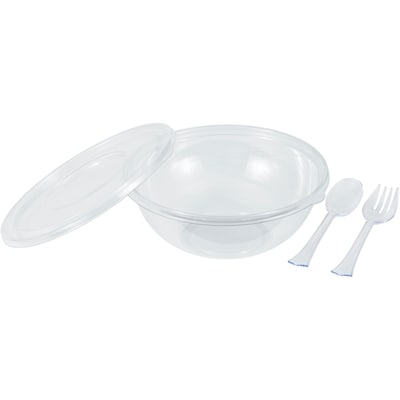 160oz Salad Bowls w/ Serving Utensils 4/Pack