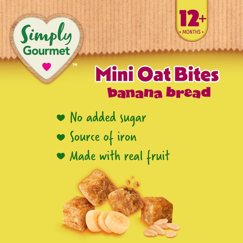 Simply Gourmet Banana Bread Mini Oat Bites toddler snack