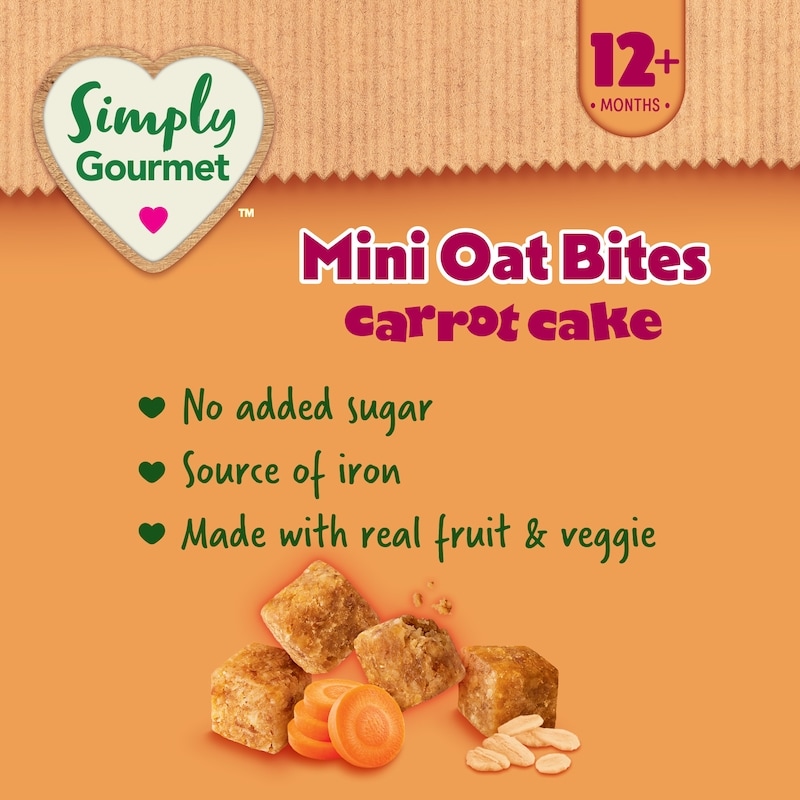 Simply Gourmet Carrot Cake Mini Oat Bites toddler snack