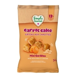Baby Gourmet Collation pour tout-petits Simply Gourmet mini bouchées à l'avoine gâteau aux carottes 36 g, 6,08 $/100g