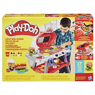 Hasbro Play-Doh Sizzlin' Grill Playset with Lights & Sounds, 17 Accessories, BBQ Toys for Boys & Girls 3+, Play Food Arts & Crafts, Red 1 ea, $65.00/1ea