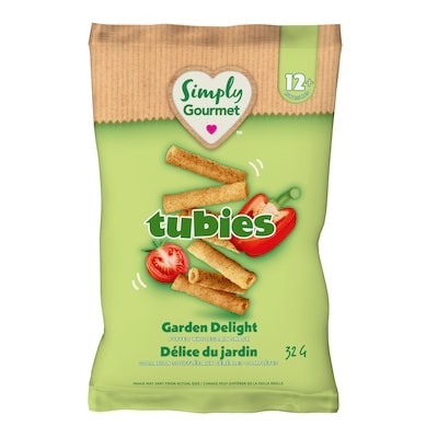 Baby Gourmet Simply Gourmet Garden Delight Tubies toddler snack 32 g, $7.81/100g