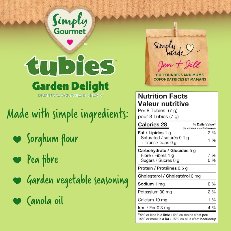 Simply Gourmet Garden Delight Tubies toddler snack
