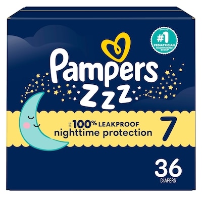 Pampers ZZZ Overnight Diapers, 36 Count, Nighttime Protection Disposable Baby Diaper 36 ea, $0.83/1ea