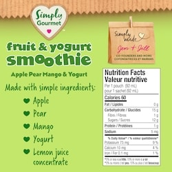 Baby Gourmet Simply Gourmet Apple Pear Mango Yogurt Smoothie