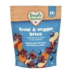 Baby Gourmet Bouchées Simply Gourmet bleuet  pomme avec quinoa 60 g, 7,48 $/100g