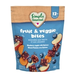 Baby Gourmet Bouchées Simply Gourmet bleuet  pomme avec quinoa 60 g, 5,83 $/100g