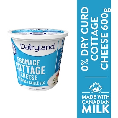 Dairyland Dry Curd Fat-Free Cottage Cheese 600 g, $1.50/100g