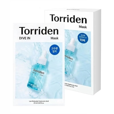 Torriden Masques dive-in à l’acide hyaluronique – 1 boîte / 10 pièces 10 ea, 2,50 $/1ch