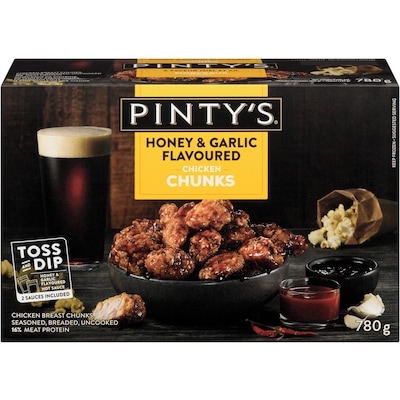 Pinty's Chicken Chunks Honey & Garlic Flavoured 780 g, $2.69/100g