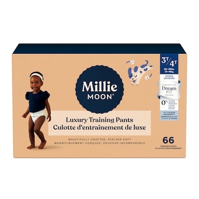 Millie Moon Culottes D’apprentissage De Luxe, Taille 3T-4T, 66 unités 66 ea, 0,48 $/1ch