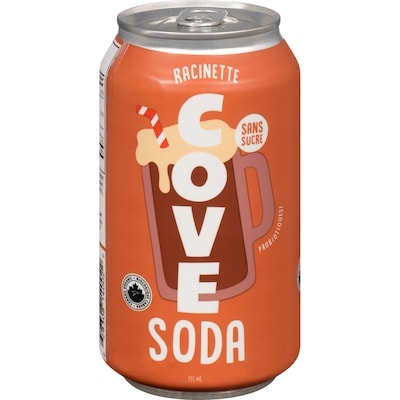 COVE Soda racinette 355 ml, 0,84 $/100ml