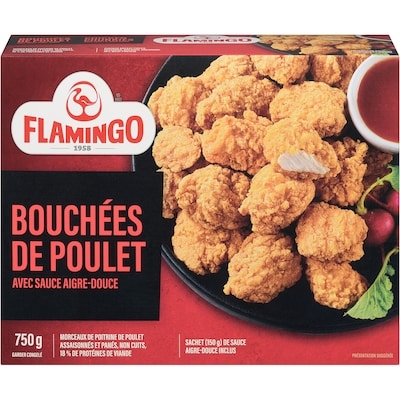 Flamingo Bouchées de poulet avec sauce aigre-douce 750 g, 1,80 $/100g