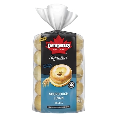 Dempster Signature Bagels Sourdough Large Size 450 g, $1.11/100g