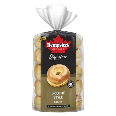 Dempster’s Signature bagels brioche style grand format 450 g, 1,11 $/100g