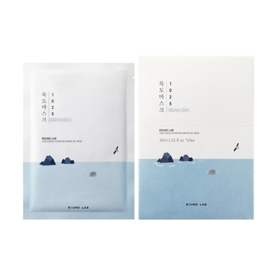 Round Lab Masque gel à l’eau 1025 dokdo – 1 boîte / 10 pièces 30 ml, 83,33 $/100ml