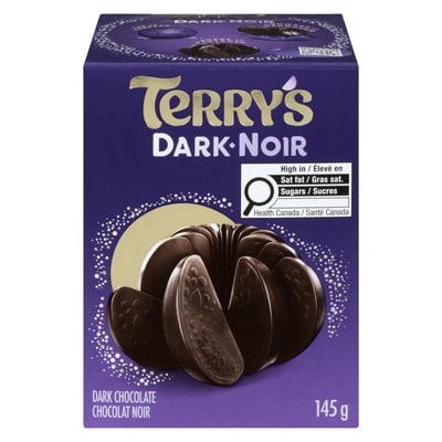 Terry’s Chocolat noir 145 g, 5,51 $/100g