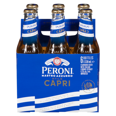 Peroni Beer Capri, 6-Pack (ID required at pick-up) 6x330.0 ml, $1.11/100ml