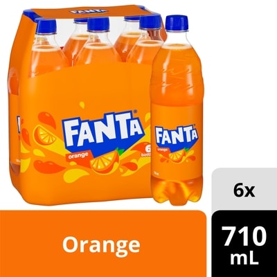FANTA Soda Orange Soda Soft Drink 6x710.0 ml, $0.15/100ml