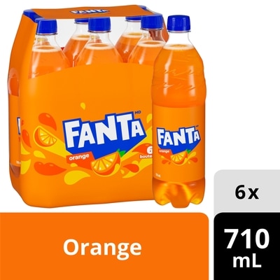 Fanta Soda boisson gazeuse orange en bouteilles 6x710.0 ml, 0,19 $/100ml