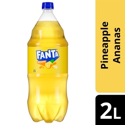 Fanta Soda boisson gazeuse ananas en bouteille 2 l, 0,21 $/100ml