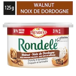 Président Rondelé fromage à tartiner noix de dordogne 125 g, 4,63 $/100g