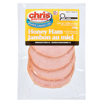 Chris Brothers Jambon au miel désossé fiumé faible en gras 300 g, 2,43 $/100g