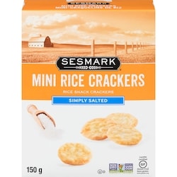 SESMARK Mini Rice Crackers Simply Salted 150 g, $4.66/100g