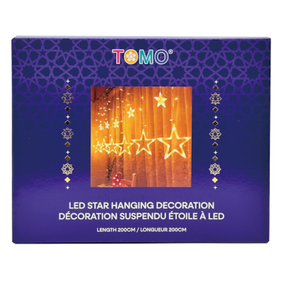 Tomo Ramadan LED Star Light Hanging Decoratrion 1 ea, $13.00/1ea