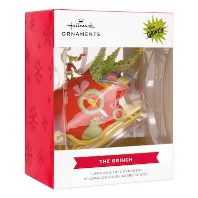 Dr. Seuss's Grinch Christmas Ornament (Grinch on Sleigh)