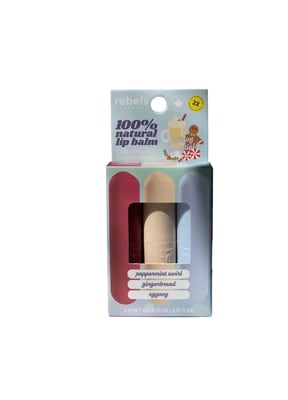 Rebels Refinery Lip Balm Stick 3 Pack Winter Holiday Essentials 3 ea, $2.33/1ea