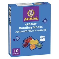 Annie's Organic Building Blocks Assorted Fruit Flavours - 198 g