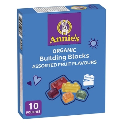 Annie's Organic Building Blocks Assorted Fruit Flavours 198 g, $3.54/100g
