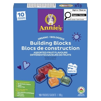 Annie's Biologique blocs de construction différentes saveurs de fruits 198 g, 3,68 $/100g