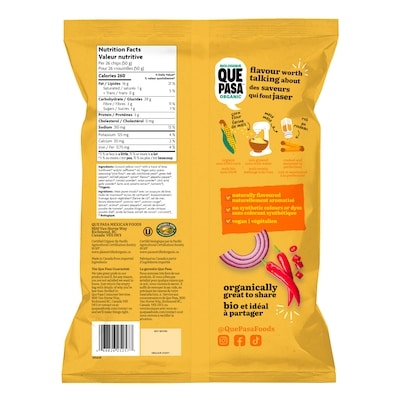 Croustilles de maïs biologiques roulées fromage épicé sac de 184 g