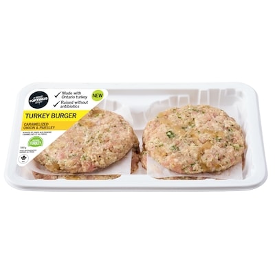 Fortinos Turkey Burger, Caramelized Onion & Parsley 560 g, $1.78/100g