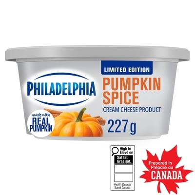 Philadelphia Pumpkin Spice Cream Cheese Product 227 g, $2.09/100g