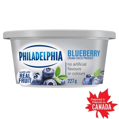 Philadelphia Blueberry Cream Cheese Product 227 g, $2.55/100g