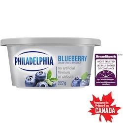 Philadelphia Blueberry Cream Cheese Product 227 g, $1.89/100g